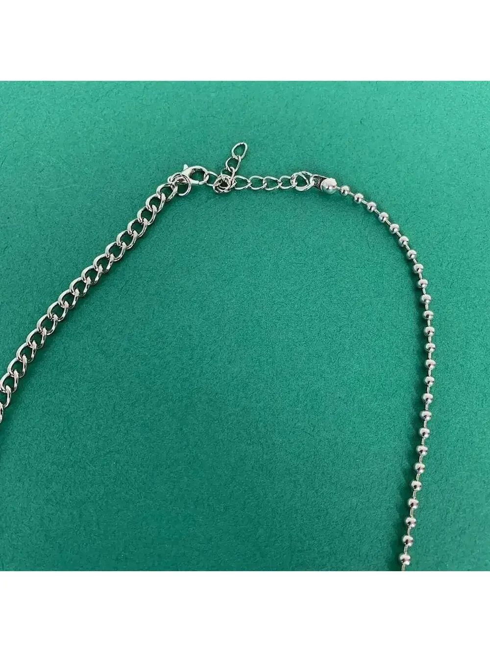Y2k silver double start opium punk style necklace. Cool design. Nice quality.